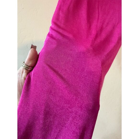 Naked Wardrobe Women's Pink Bodycon Minidress Size L Mock Neck Party Dress - Picture 4 of 5